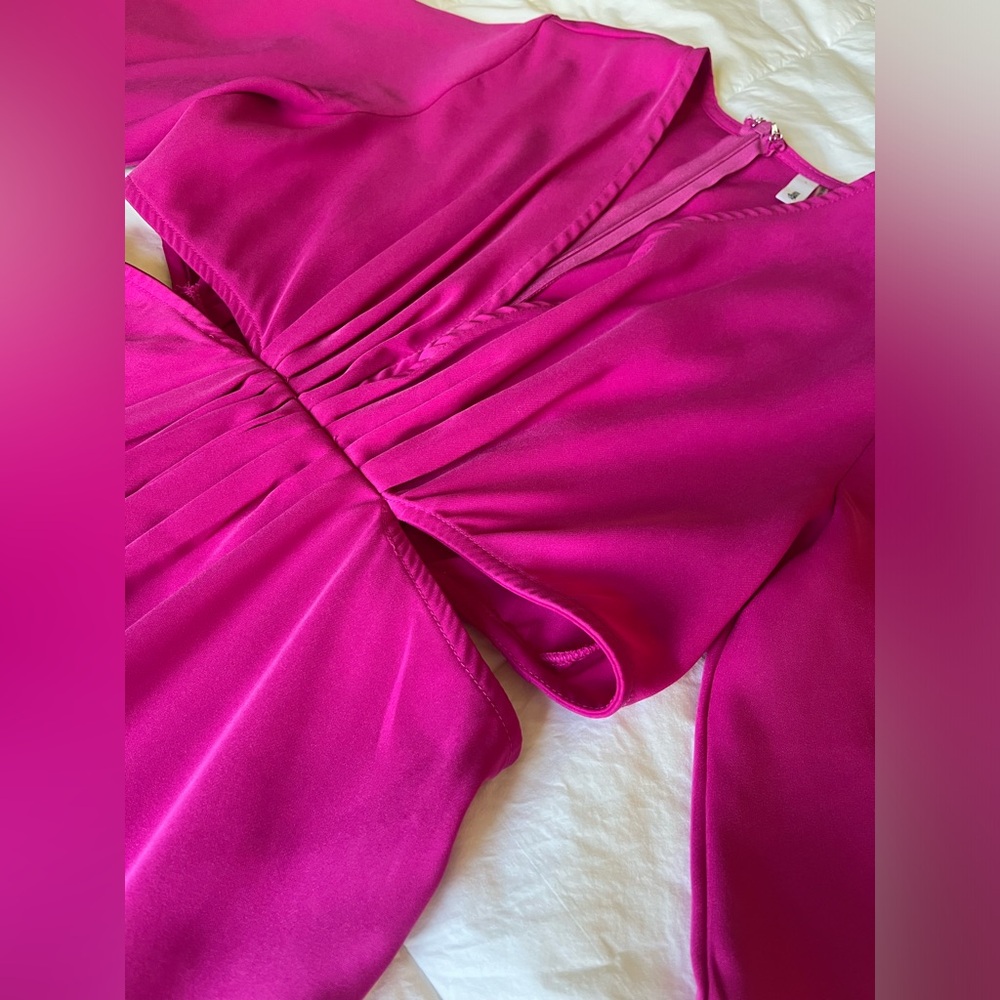 Glam Apparel hot pink jumpsuit